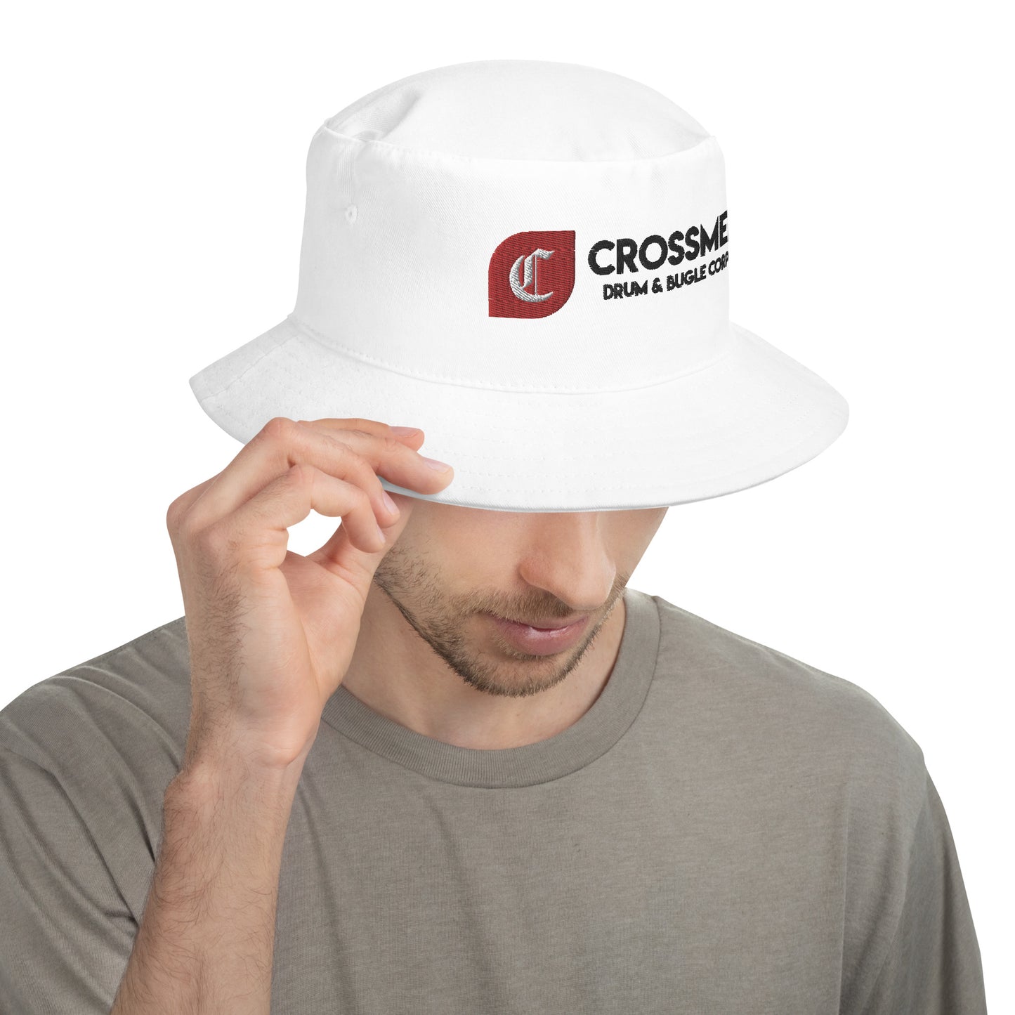 Crossmen Drum & Bugle Corps Bucket Hat - White
