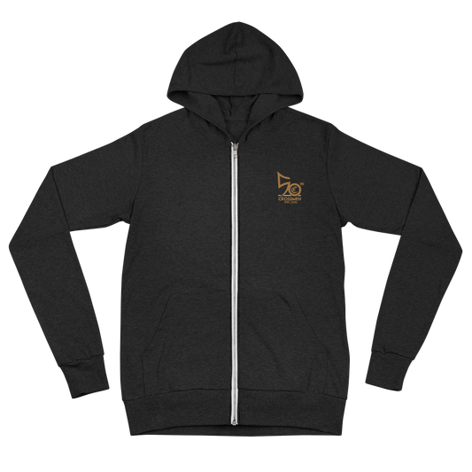 50th Anniversary Embroidered Unisex zip hoodie
