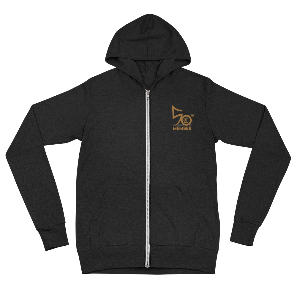 50th member Unisex zip hoodie