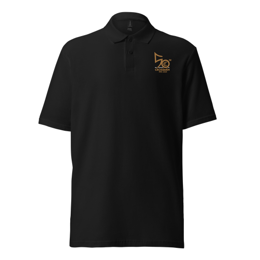 50th Anniversary Embroidered Unisex pique polo shirt