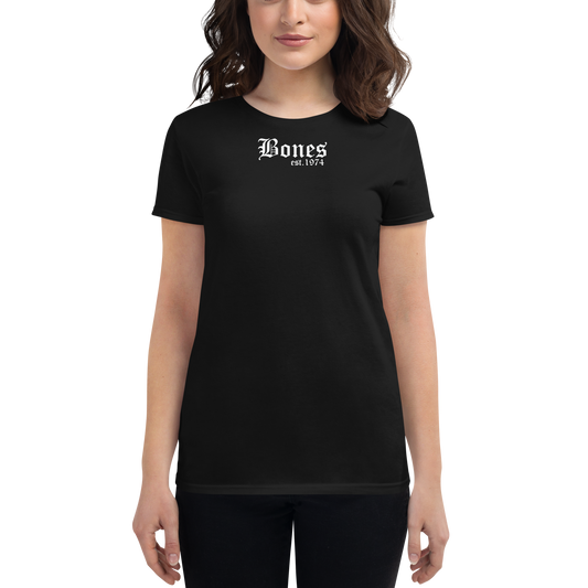 Women's old English "BONES" short sleeve t-shirt