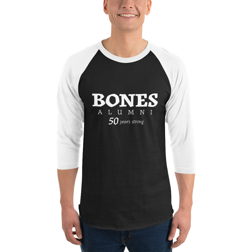 Alumni Corps Member 3/4 sleeve raglan tee - Bones Alumni 50 Years Strong