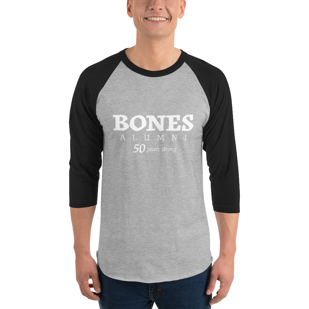 Alumni Corps Member 3/4 sleeve raglan tee - Bones Alumni 50 Years Strong