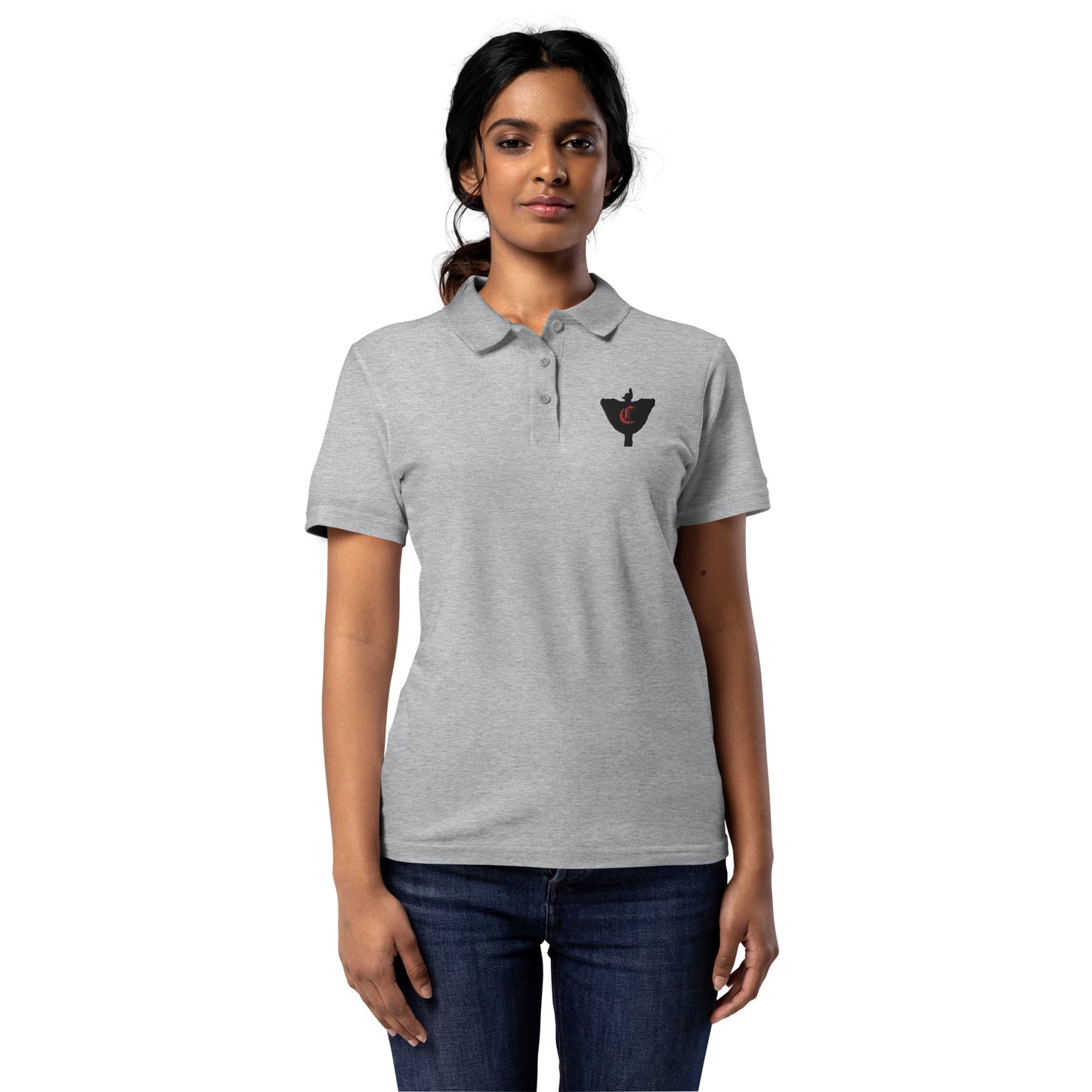 Alumni Corps Members Women’s pique polo shirt, Embroidered Bones